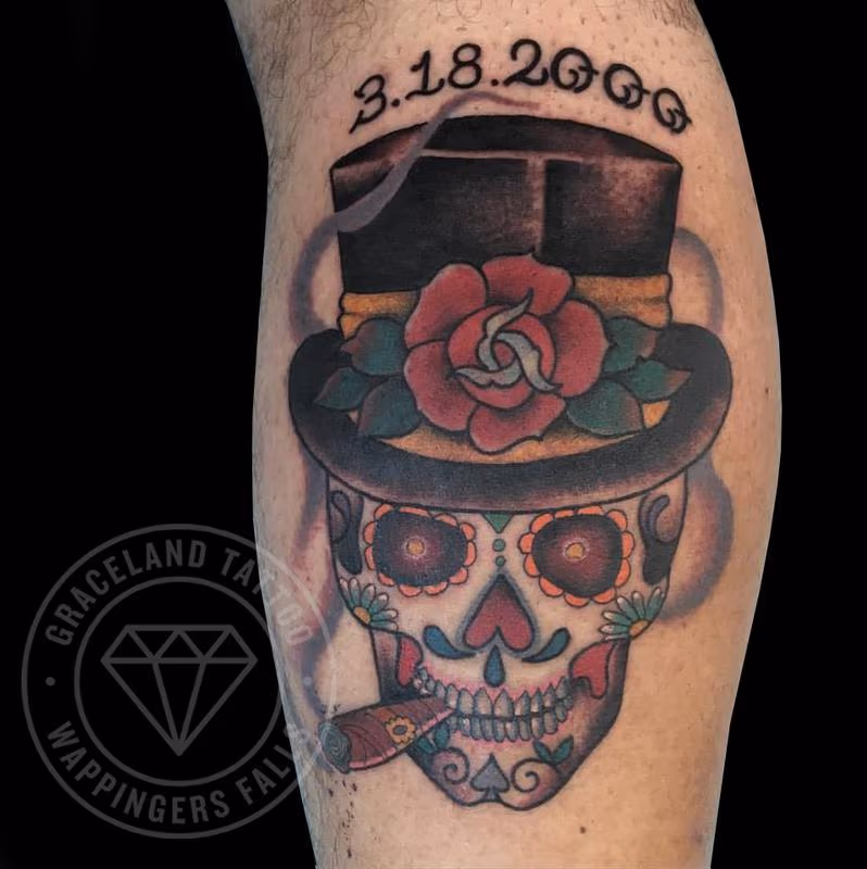 Sugar Skull Groom Tattoo