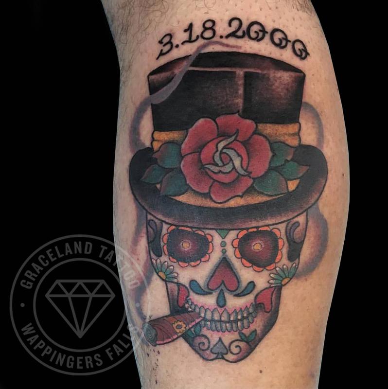 Sugar Skull Groom Tattoo