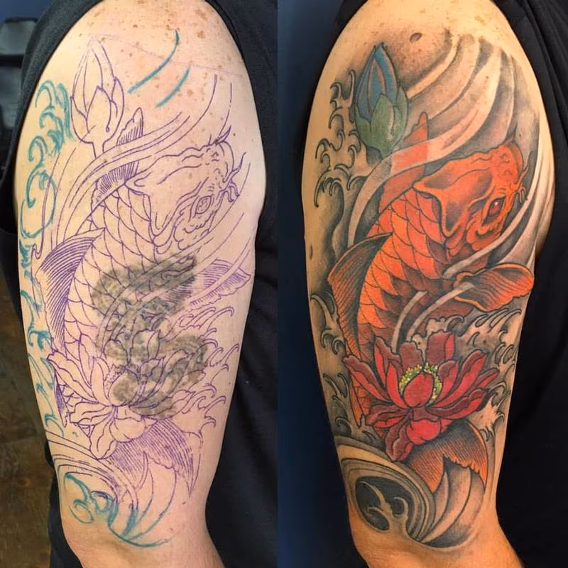 Koi Coverup Tattoo