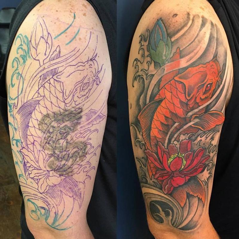 Koi Coverup Tattoo