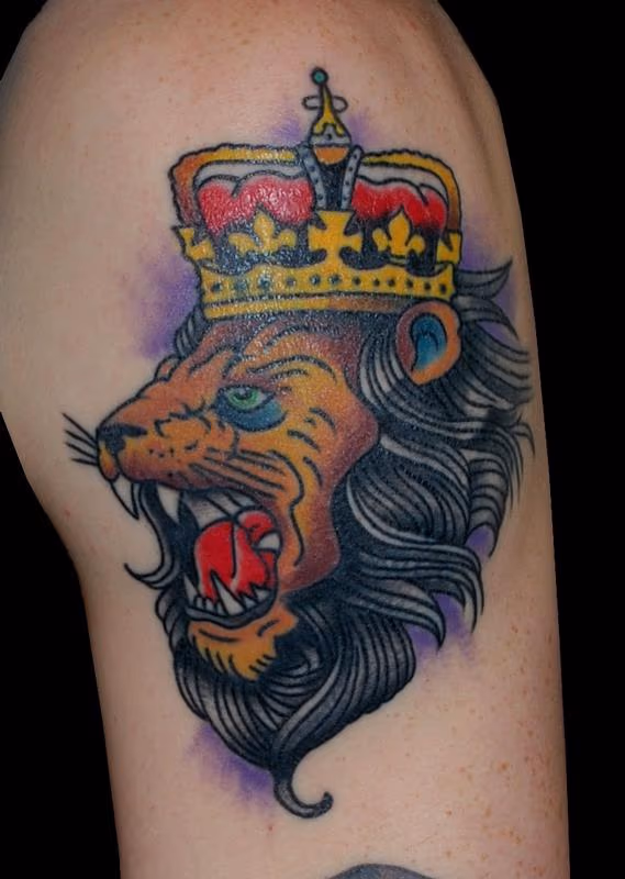 Traditional Lion Tattoo