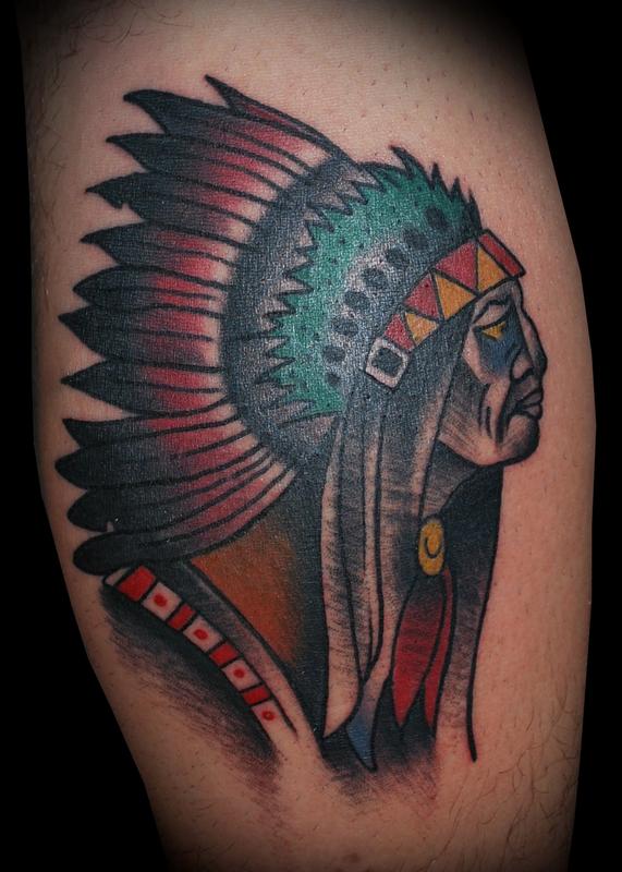 Ben Corday Inspired Indian Chief Tattoo