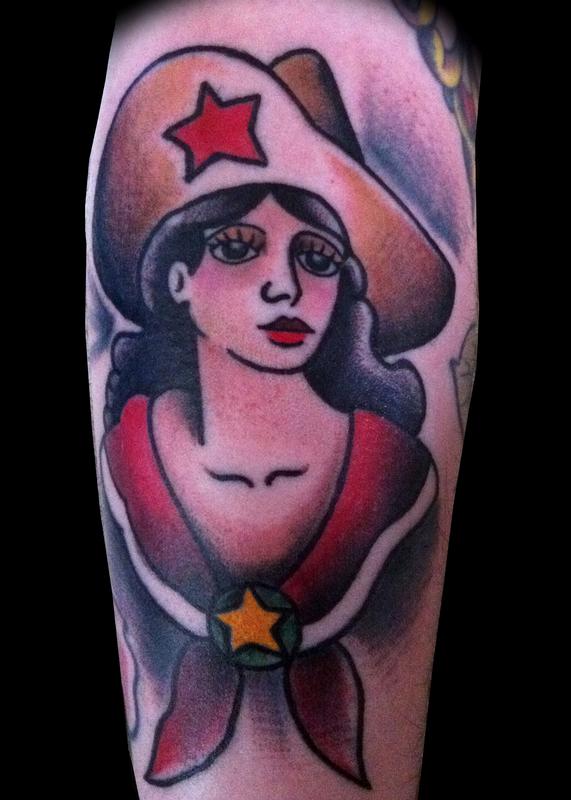 Owen Jensen Cowgirl Tattoo