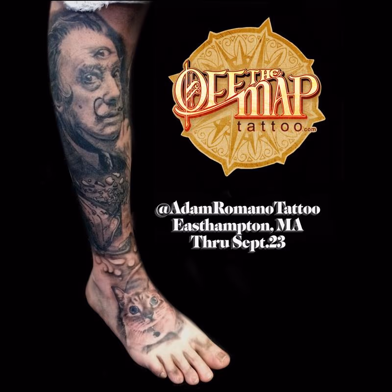 Salvador Dali and Surrealism leg sleeve