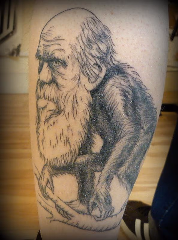 Charles Darwin Tattoo 2