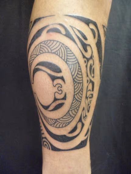 Polynesian on leg side 2
