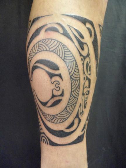 Polynesian on leg side 2