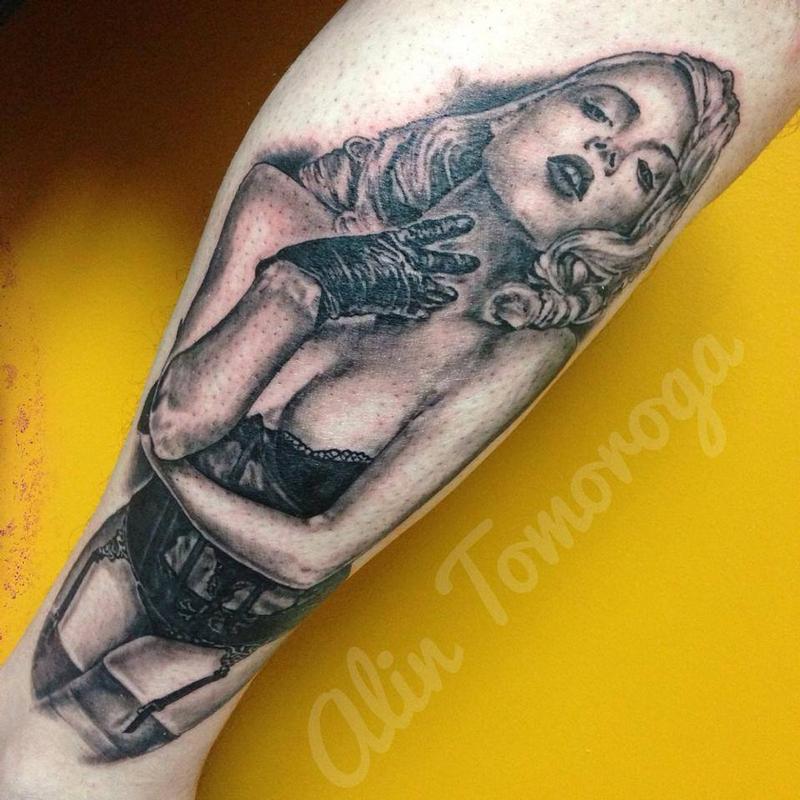 Pinup with Black Glove