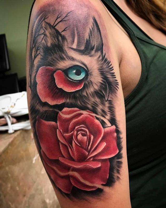 Owl rose mash up