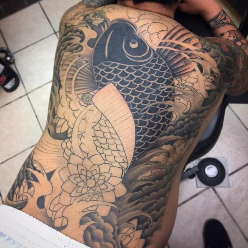 Koi back piece