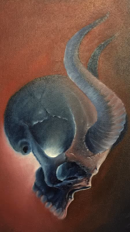 Horned skull