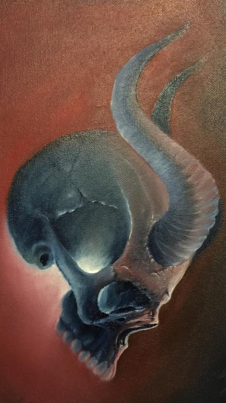 Horned skull