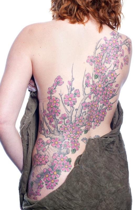 Cherry Blossum back piece