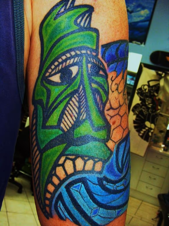 Tiki Head Tattoo
