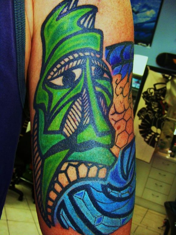 Tiki Head Tattoo