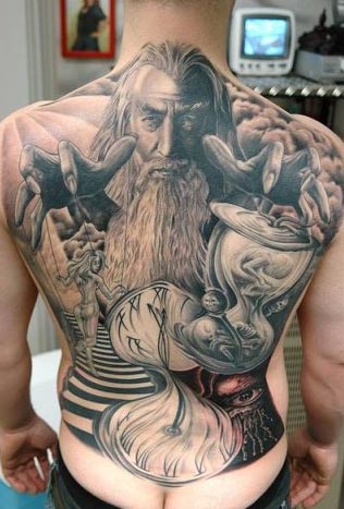 Wizard Back Tattoo