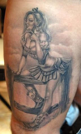 Pinup girl tattoo
