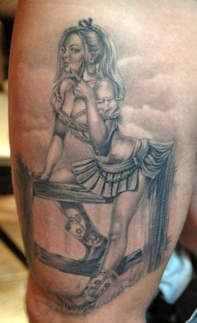 Pinup girl tattoo