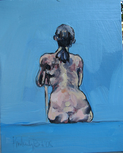 small blue figure