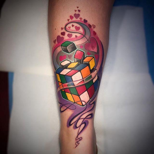 Rubik Cube Tattoo
