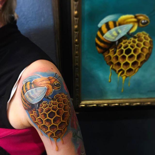 Bee and Honeycomb