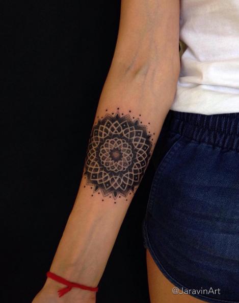 Forearm Mandala Tattoo