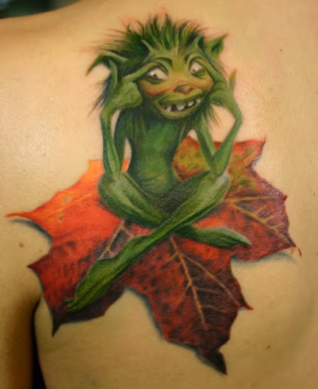 Troll on a leaf