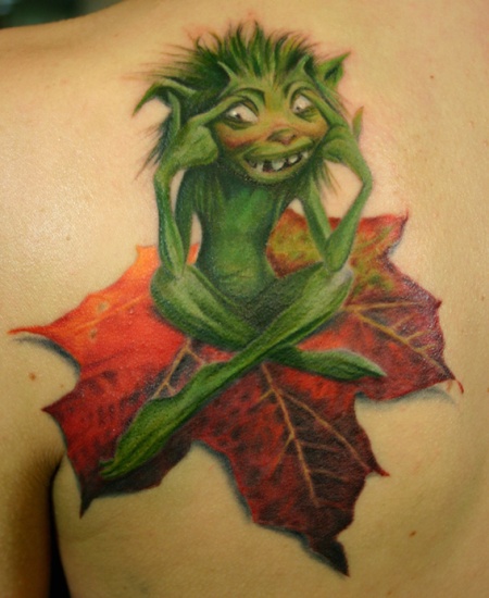 Troll on a leaf
