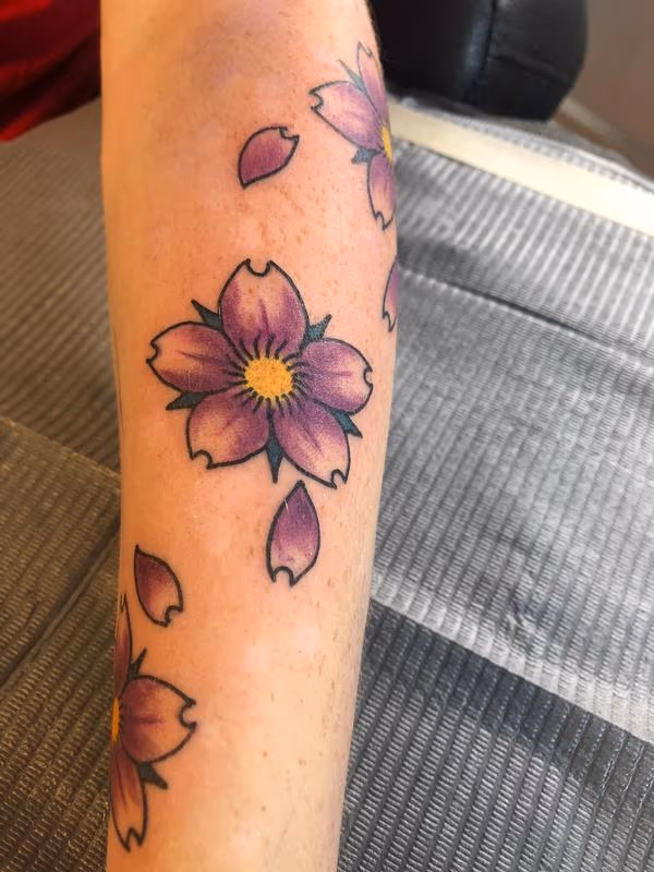 Purple blossums