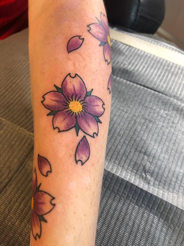 Purple blossums