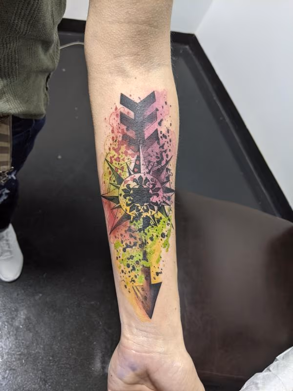 Watercolor arrow