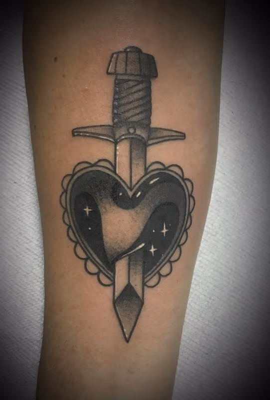 Heart and dagger