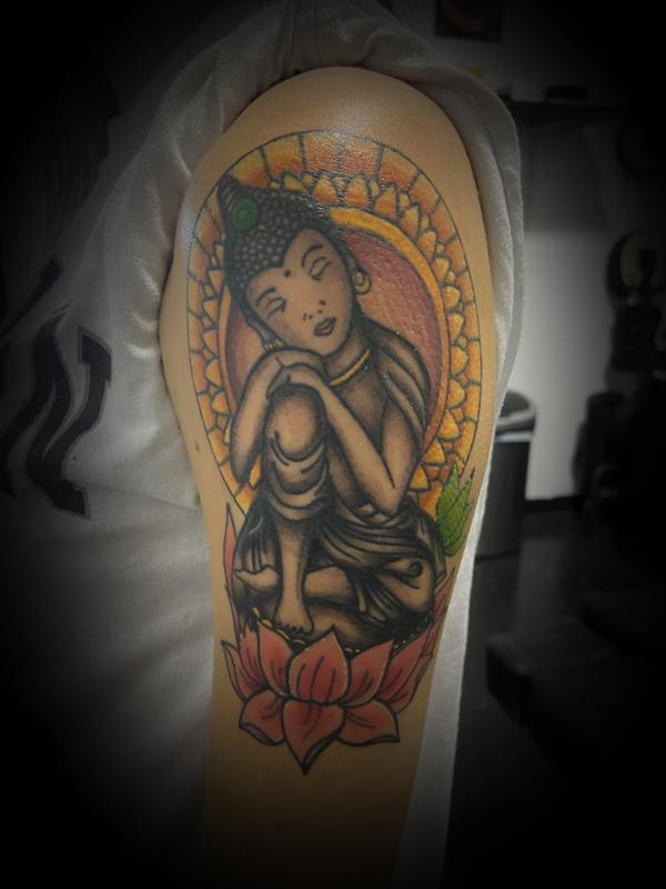 Buddha lotus color mash