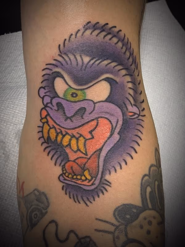 Grape Ape Tattoo Purple Gorilla