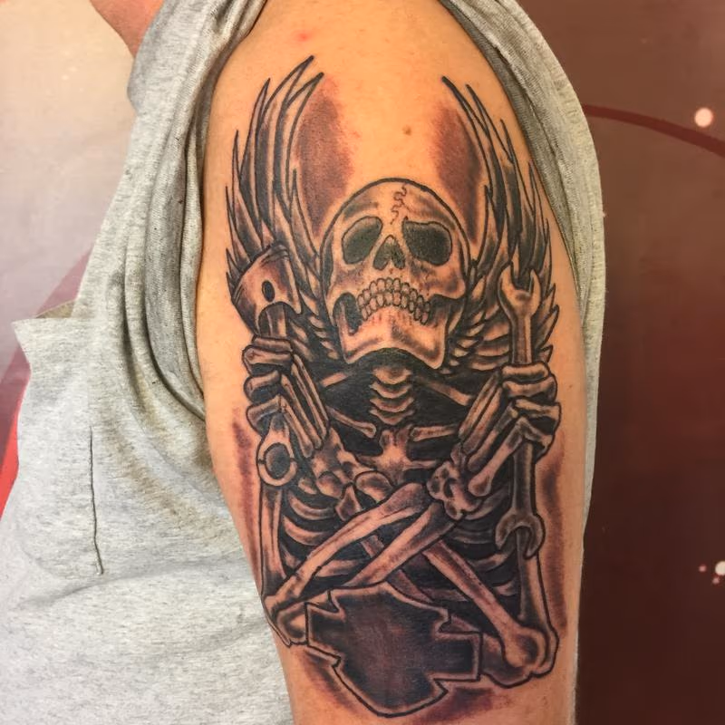 Harley skeleton