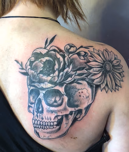 skull flowers