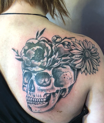 skull flowers