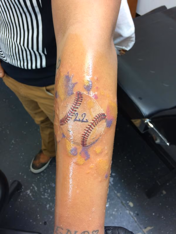 Color/watercolor baseball