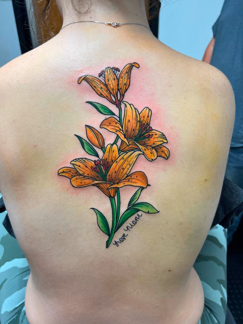 Tiger Lillies , her first tattoo
