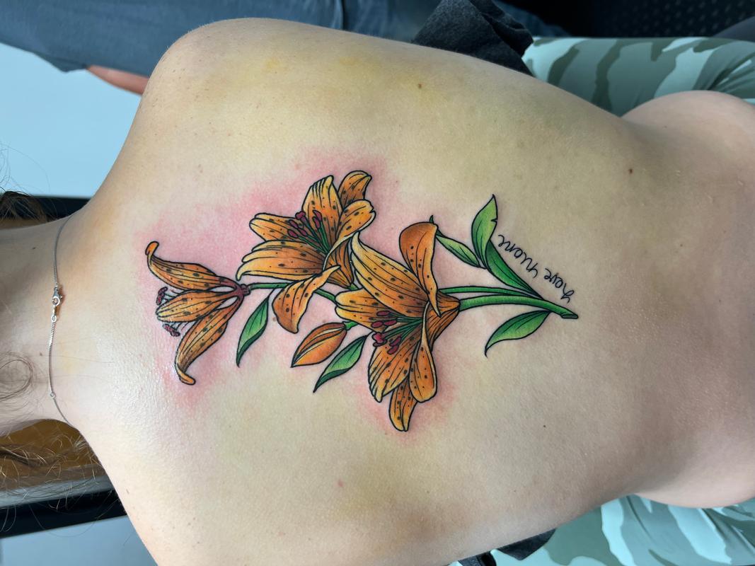 Tiger Lillies , her first tattoo