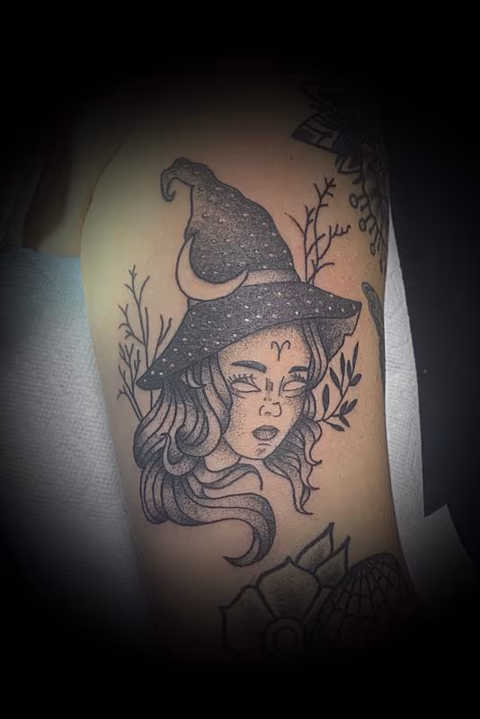 Dotwork witch