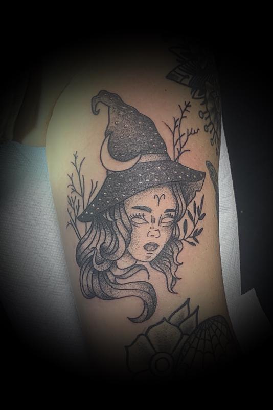 Dotwork witch