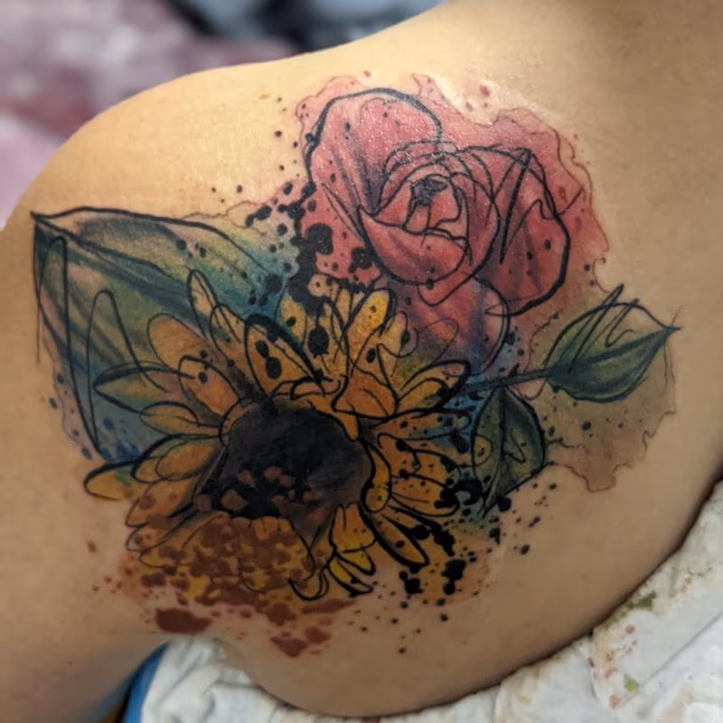 Watercolor flower