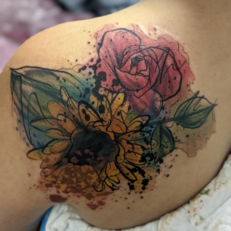 Watercolor flower