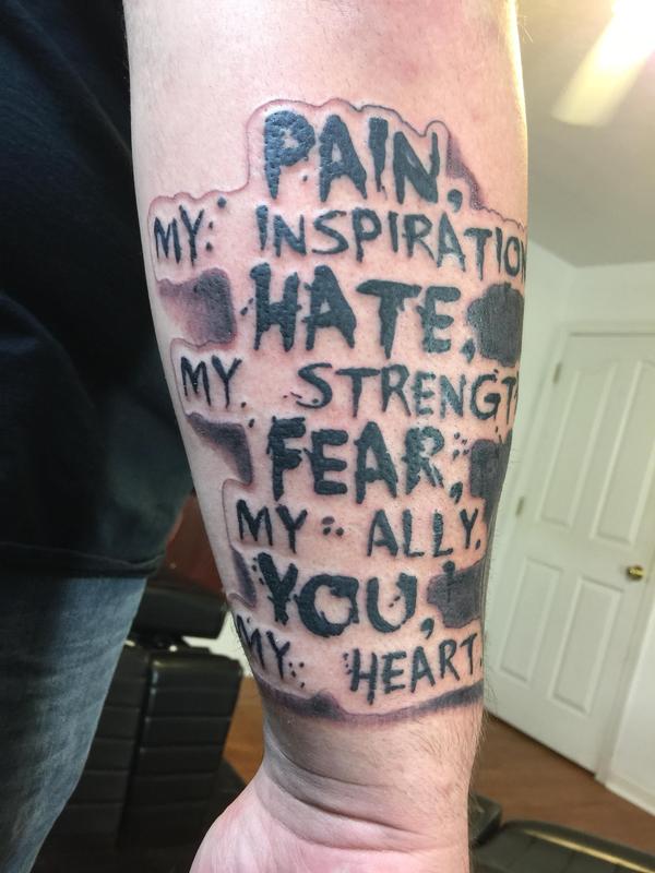 Painful lettering
