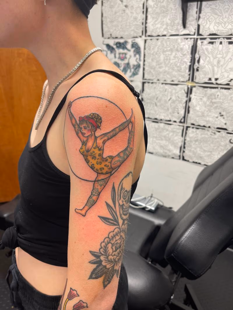 Hula hoop pin up