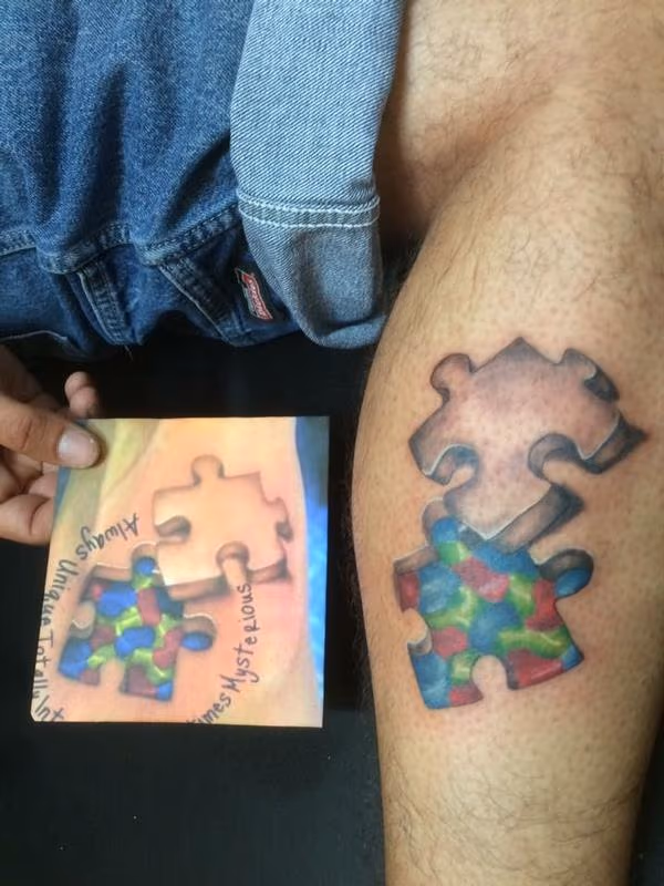 Puzzle pieces for autism