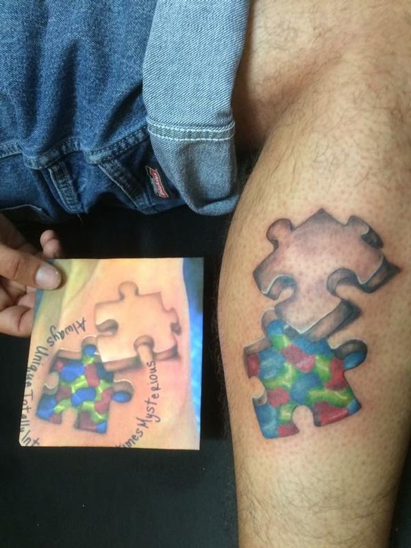 Puzzle pieces for autism