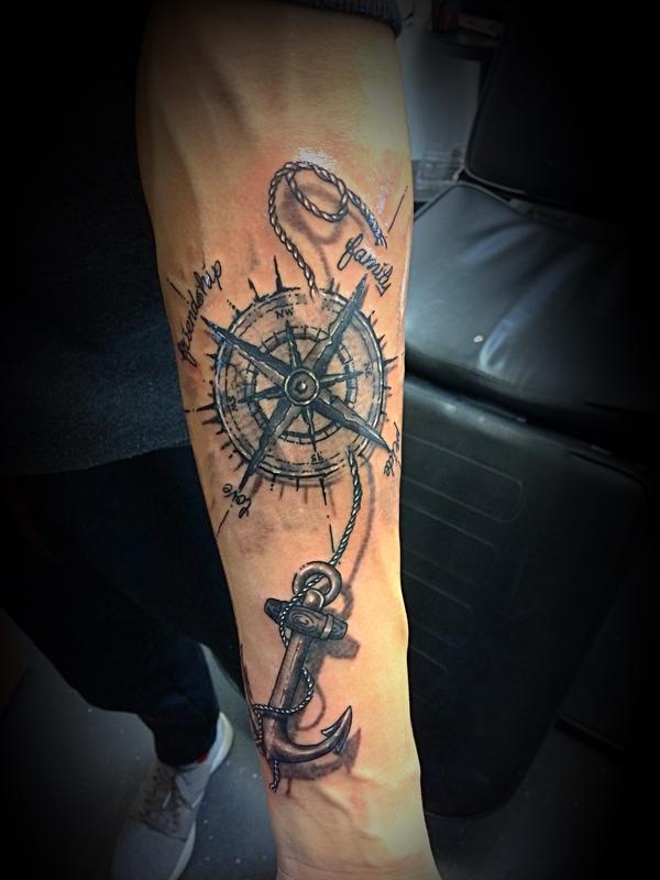 Anchor and compass