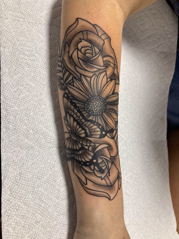 Roses butterfly